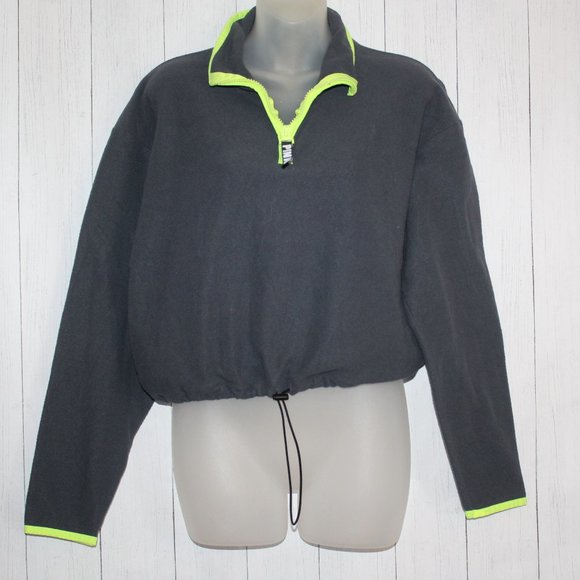 PINK Victoria's Secret Cropped Fleece Adult Med Ho - Picture 1 of 2